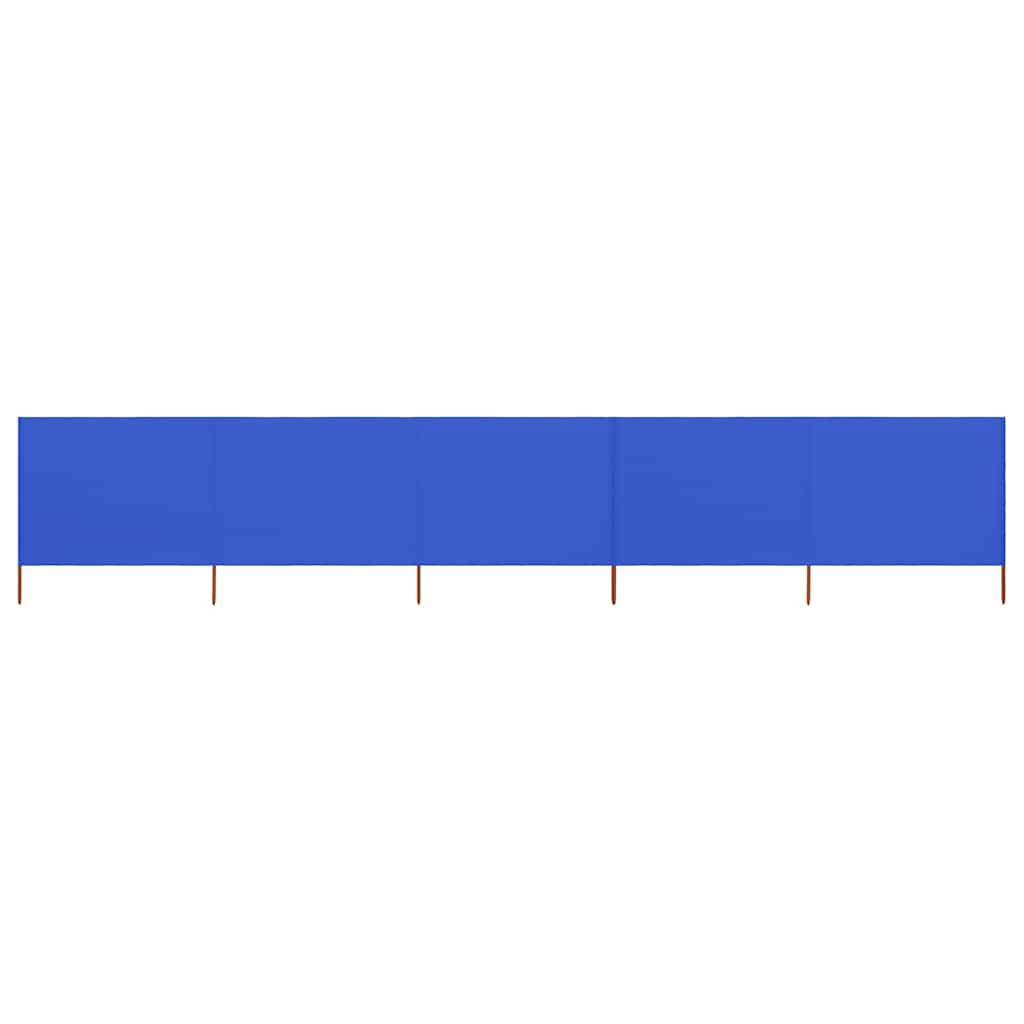 vidaXL Paravientos de 5 paneles tela azul celeste 600x120 cm
