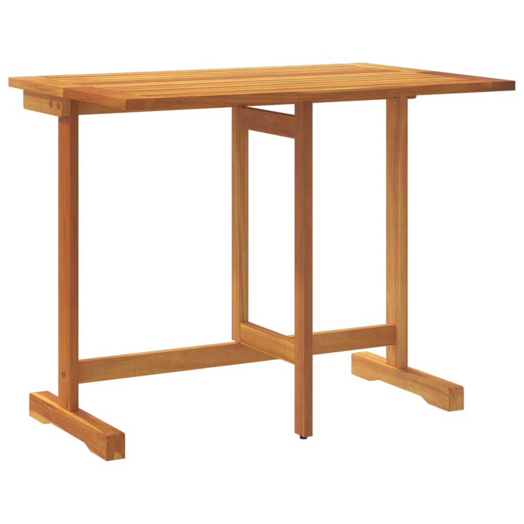vidaXL Mesa de balcón plegable madera maciza de acacia 90x60x72 cm en forma Rectangular/Semicircular | estructura resistente ideal para salón dormitorio o estudio