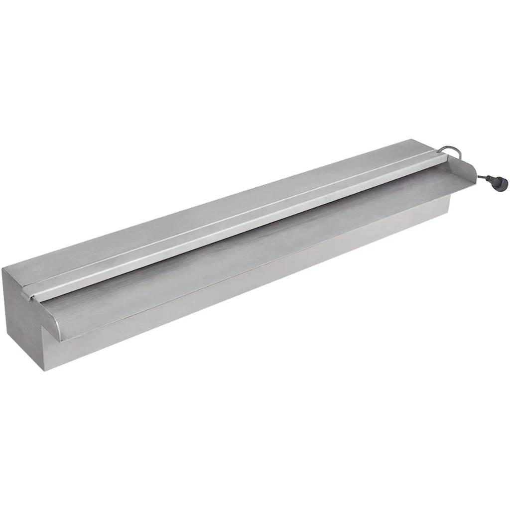 vidaXL Fuente Rectangular LED Piscina Acero Inoxidable Jardín Estanque Dimensiones 30 cm,  45 cm,  60 cm y mas