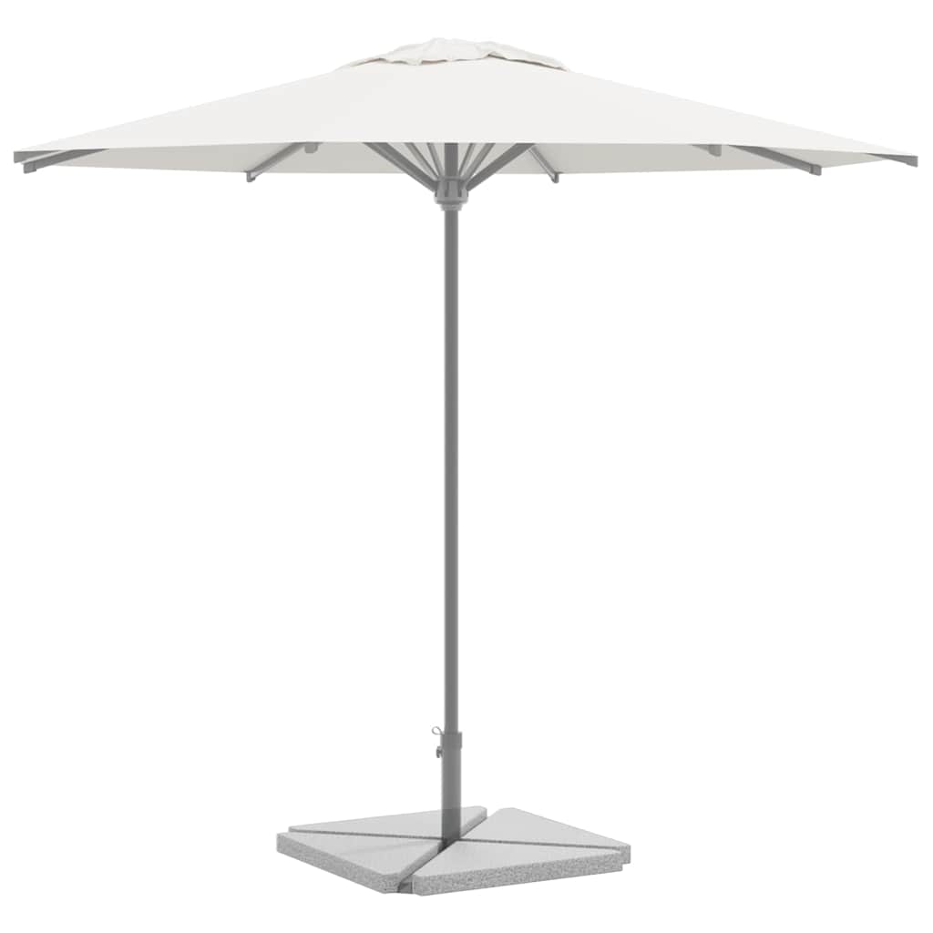 vidaXL Placa de peso para sombrilla 4 uds granito gris triangular 14kg