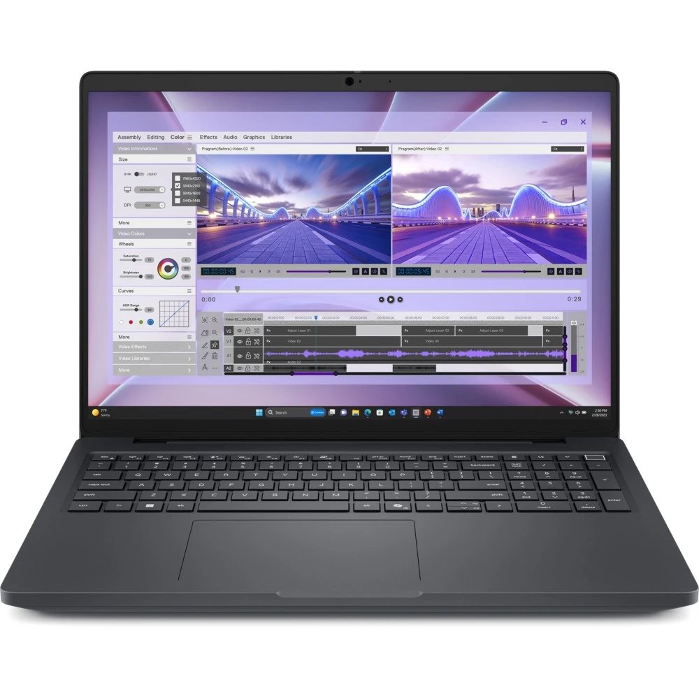 Pc portátil Intel Core Ultra 7 265H 16" Windows 11 Pro Dell PRO MAX 16 U7-265H Ram 32 GB Disco 1 TB  | SSD NVMe, Profesional intensivo, Negro