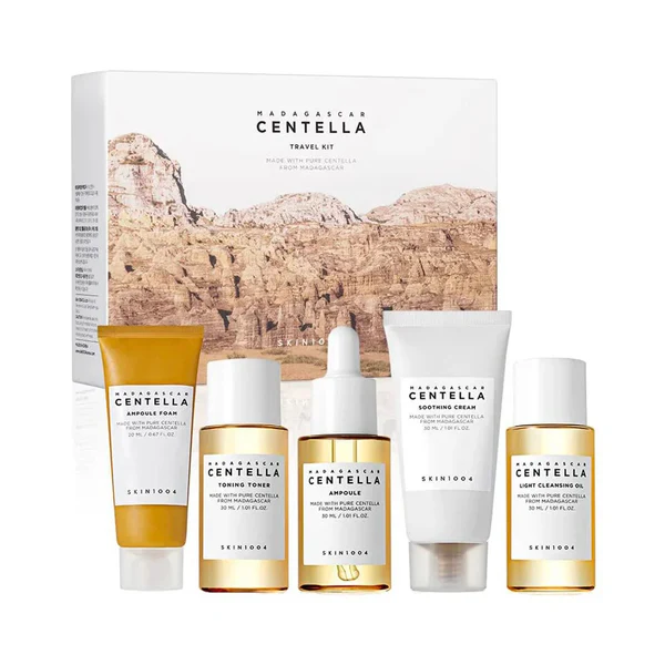 SKIN1004 Madagascar Centella Travel Kit - Set de Rutina Facial Coreana 5 Productos Formato Viaje