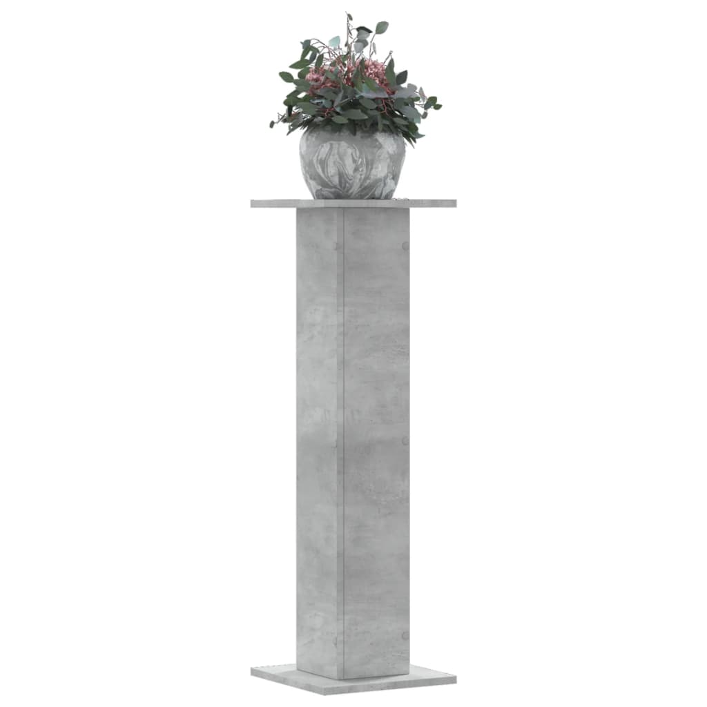 vidaXL Soportes de plantas 2 uds madera ingeniería 30x30x95 cm Color Blanco,  Negro,  Gris hormigón y mas