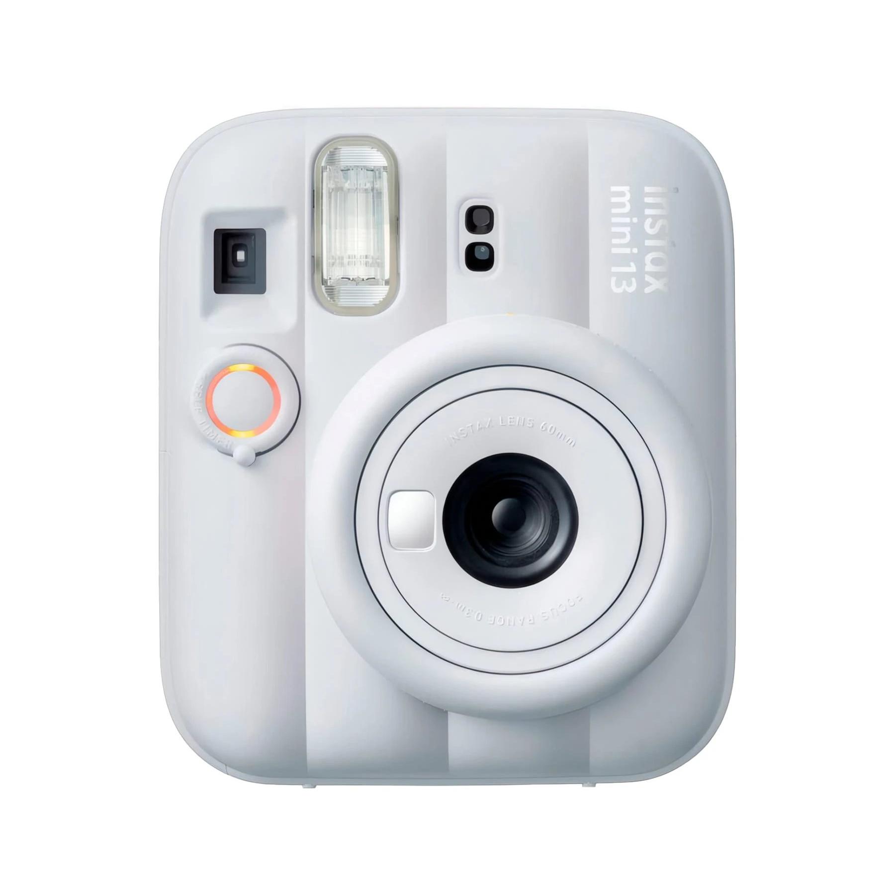 Fujifilm - Cámara instantánea Instax Mini 13 Chalk White con exposición automática, flash integrado y espejo para selfies, ideal para capturar recuerdos al instante