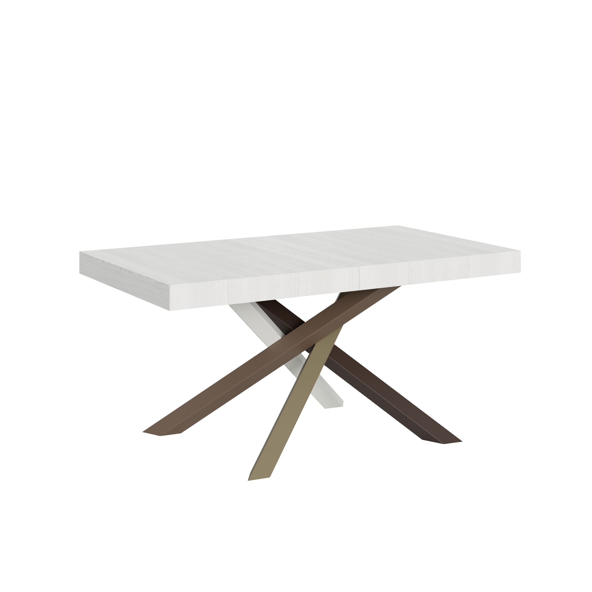 Mesa extensible 90x160/420 cm Volantis Estructura Fresno Blanco 4/C - Itamoby
