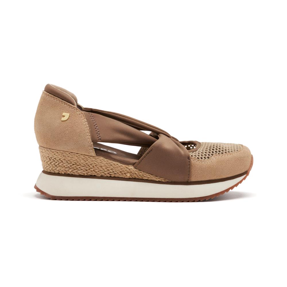 Zapatillas Abiertas Piel Cuña Rafia Darlington