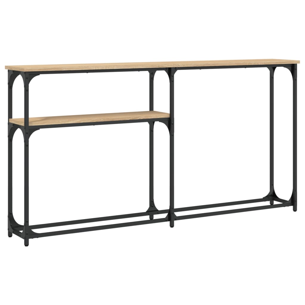 Vidaxl Mesa Consola Madera de Ingeniería 145x22,5x75 Cm Negro