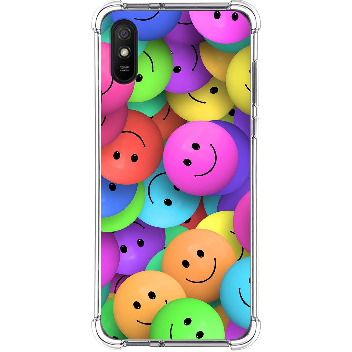 Tumundosmartphone Funda Silicona Antigolpes para Xiaomi Redmi 9A / 9AT diseño Smile Dibujos