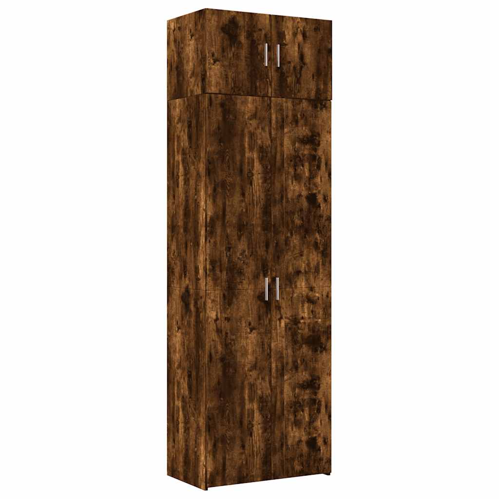 vidaXL Armario de madera de ingeniería roble ahumado 70x42,5x225 cm