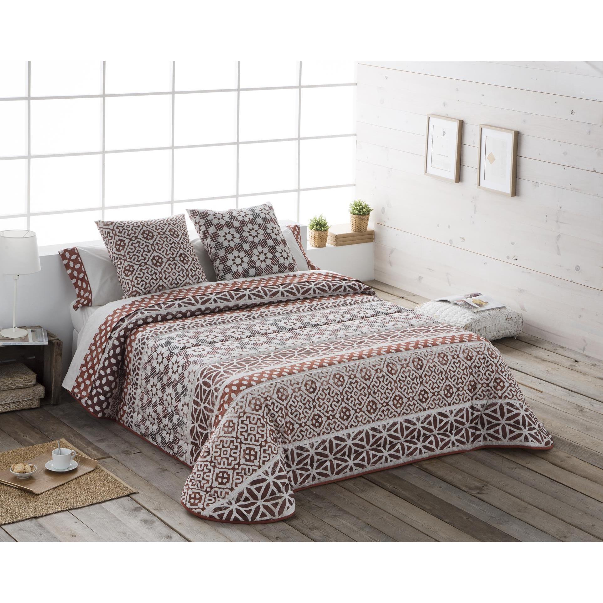 JVR - Colcha Bouti modelo ETNIC  - Tejido 100% Algodón - Estampado digital - Cama 80/90/105/135/150 - Fabricado en España