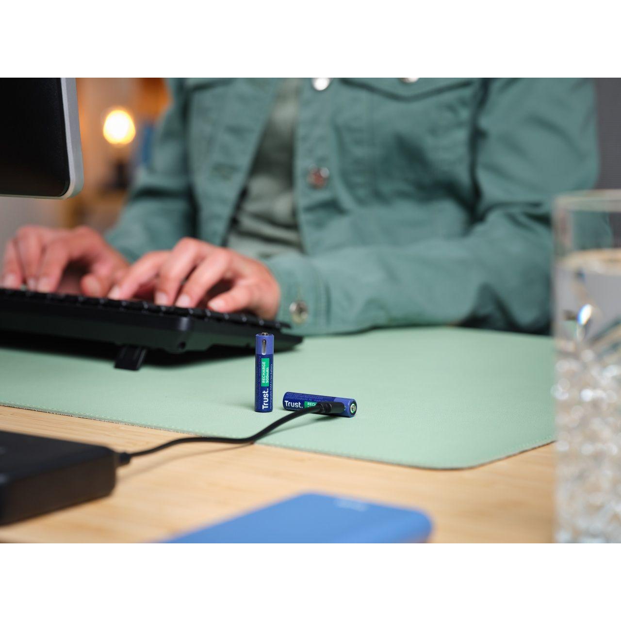 PILA TRUST TRUST BAT USB-C AAA 2P