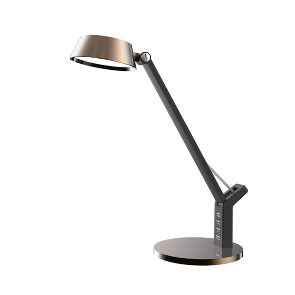 Flexo goya cobre/negro 8w 590lm 3000k, 4000k, 6500k regulable intensidad puerto usb tactil 40,4x17,1x31,6 cm