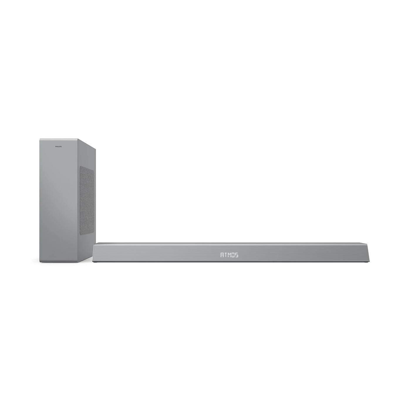 PHILIPS TAB8505/10 Barra de Sonido 2.1 con subwoofer inalámbrico 200 W y Dolby Atmos, compatible con HDMI eARC