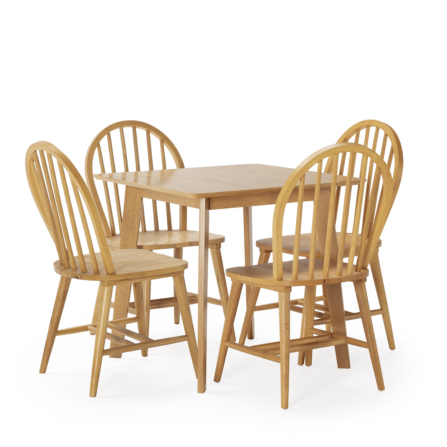 VS Venta-Stock Juego de mesa 80x80 cm y 4 sillas de comedor Clarck