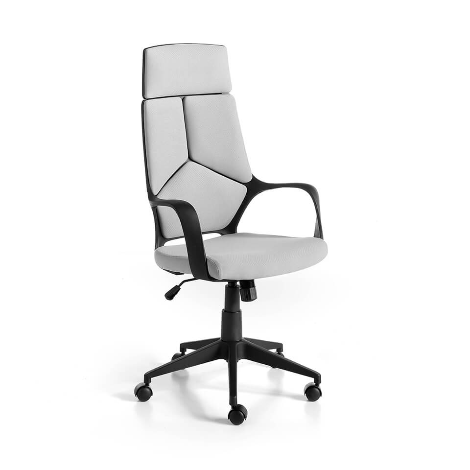 ANGEL CERDÁ 4076C Silla oficina giratoria gris , Gris  Negro , Tela , 63 x 63 x 117/127 cm.