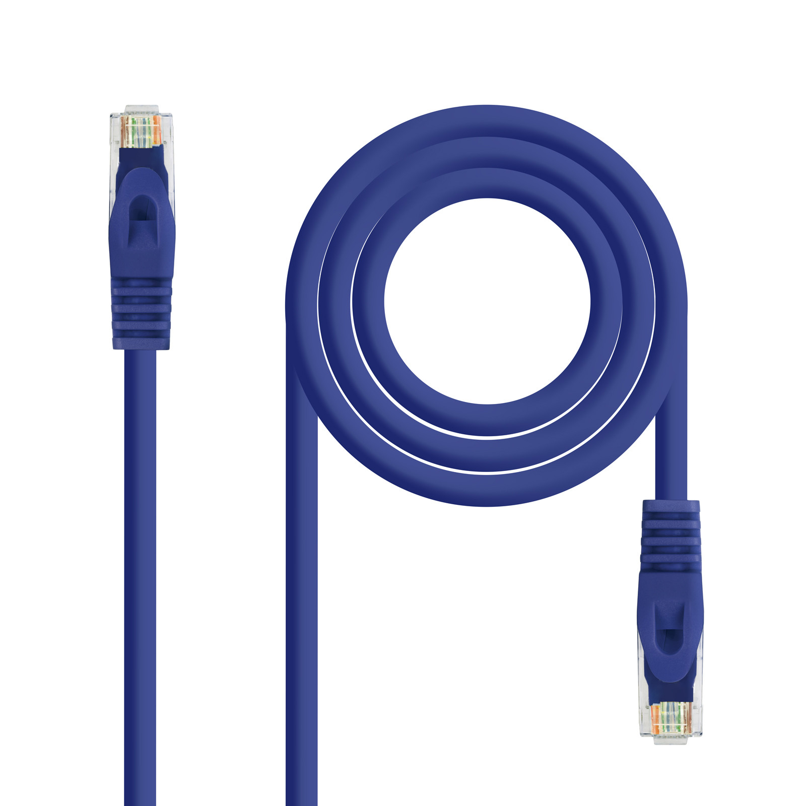 Nanocable Latiguillo RJ45 Cat6a UTP CU LSZH 0.5m Azul 100% Cobre