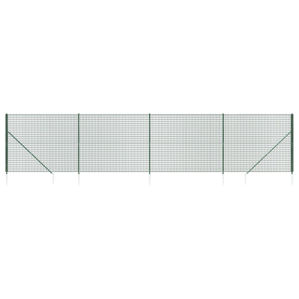 Vidaxl Cerca de Alambre con Pinchos de Anclaje 2.2x10 M Color Verde - Seguridad y Privacidad para Jardín