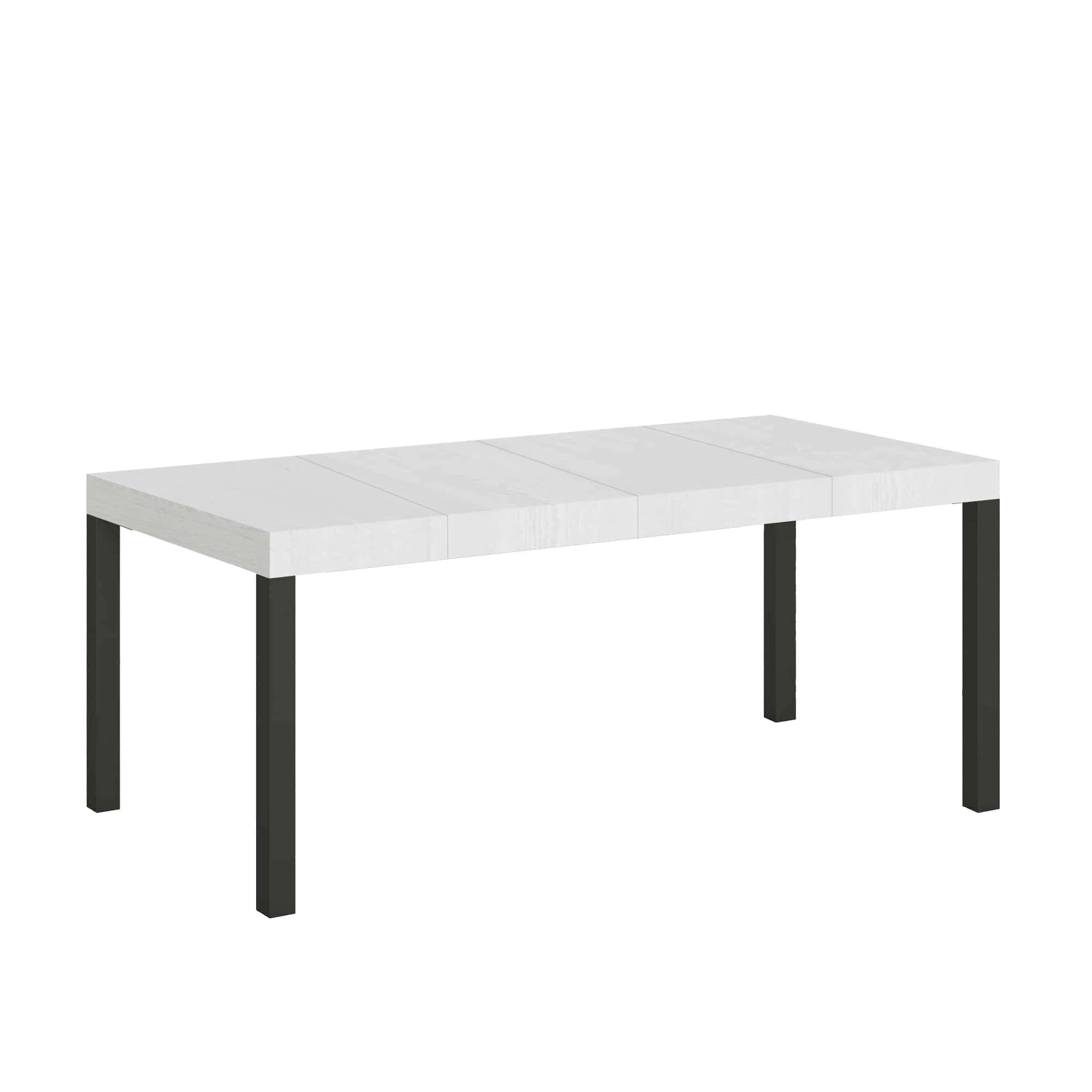 Mesa extensible 90x90/246 cm Everyday Premium Estructura Fresno Blanco Antracita - Itamoby