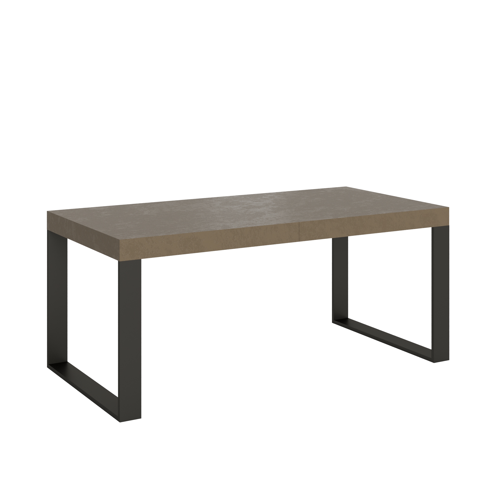 Mesa extensible Tecno 200/460x90 cm gris paloma con patas antracita - Itamoby