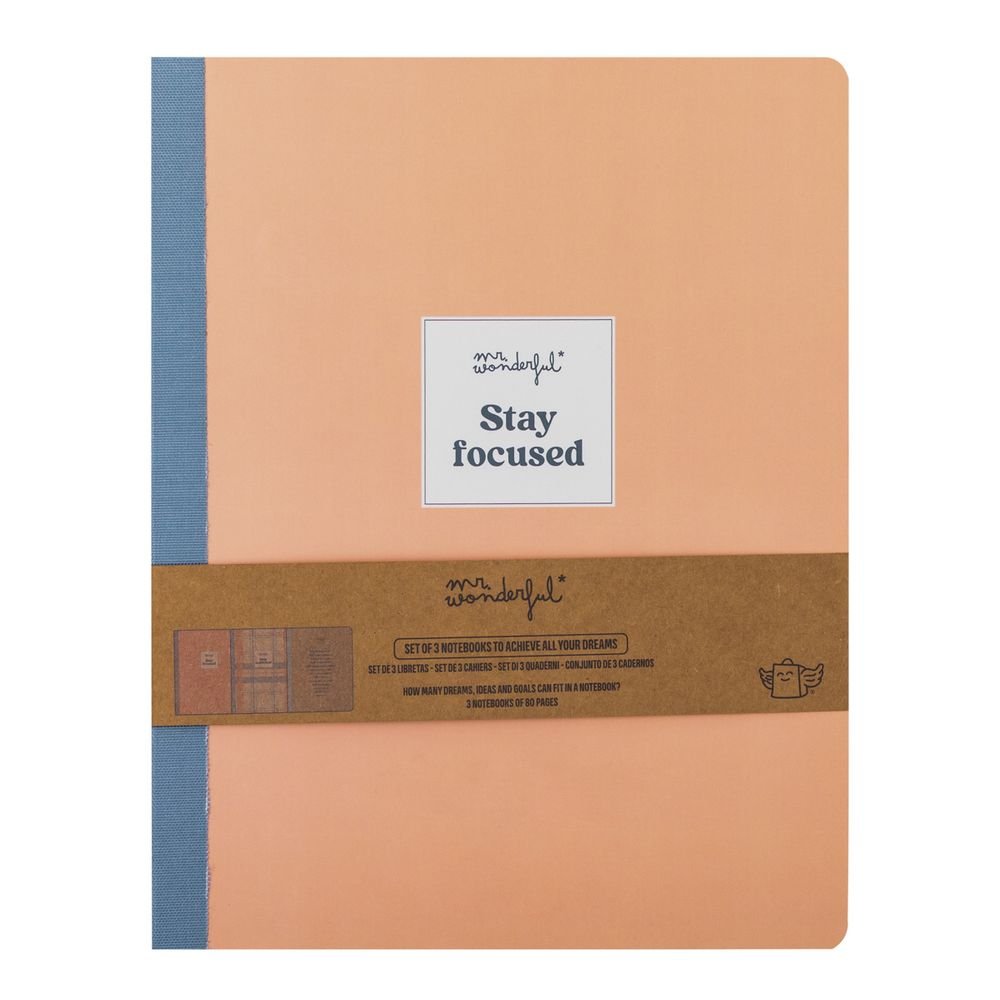 MR SET 3 LIBRETAS A5 ALCANZAR TODOS TUS SUEÑOS - STAY FOCUSED PAPELERIA ADULTA S1