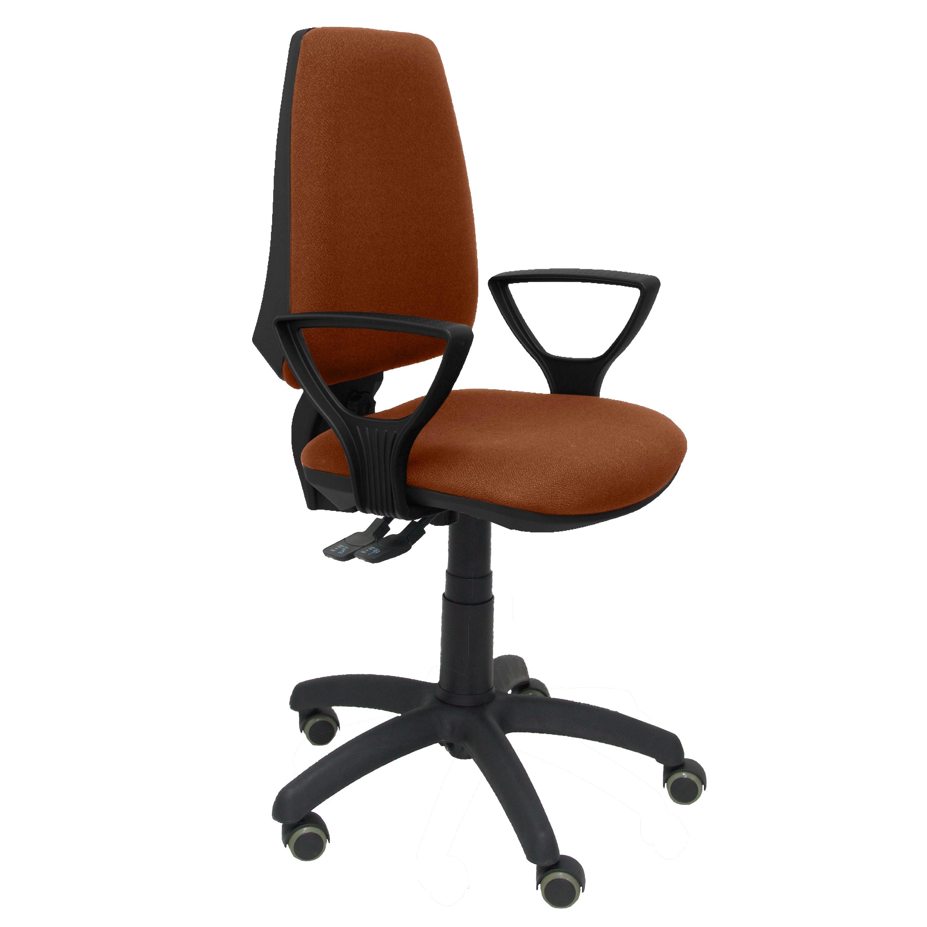 Piqueras Y Crespo Silla Elche S BALI Marrón Ergonómica con Mecanismo Sincro y Brazos Fijos