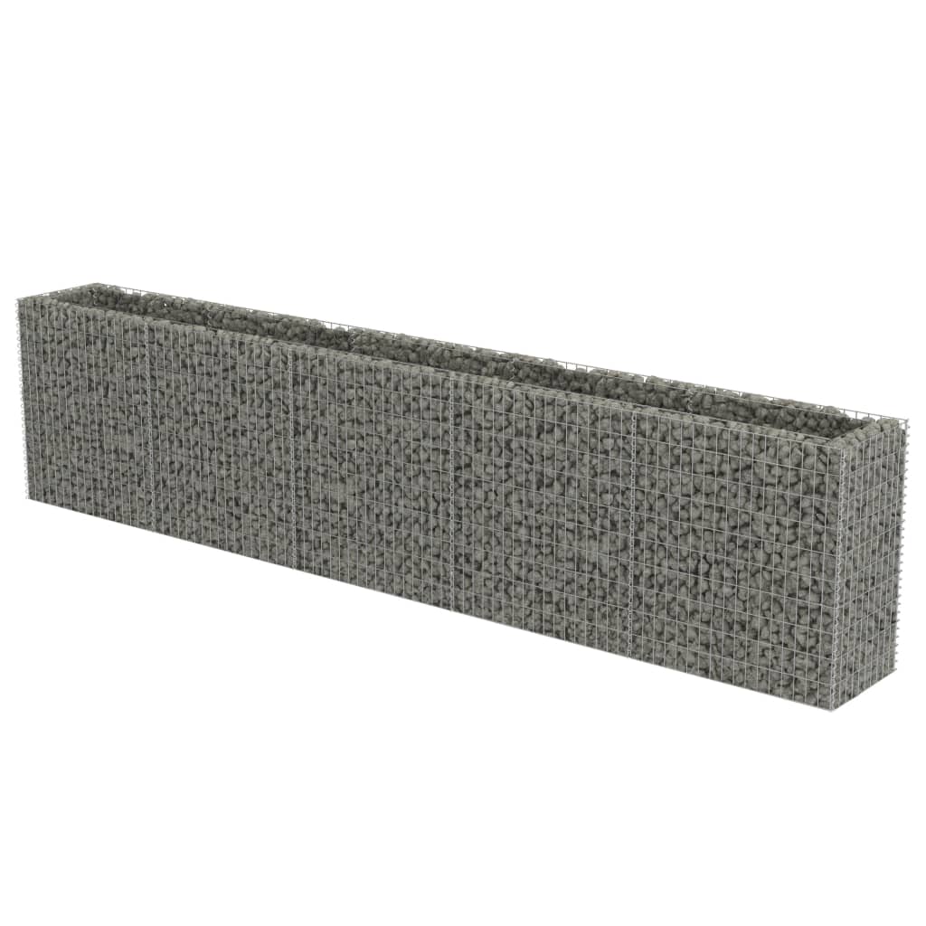 vidaXL Arriate de gaviones de acero Dimensiones 450 x 90 x 100 cm,  450 x 90 x 50 cm,  180 x 50 x 100 cm y mas