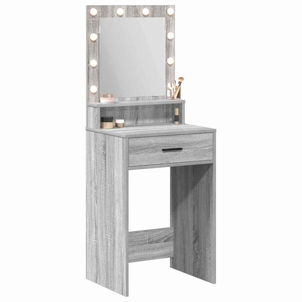 vidaXL Mesa Tocador Gris Sonoma 50 x 41 x 135 cm Madera de ingeniería