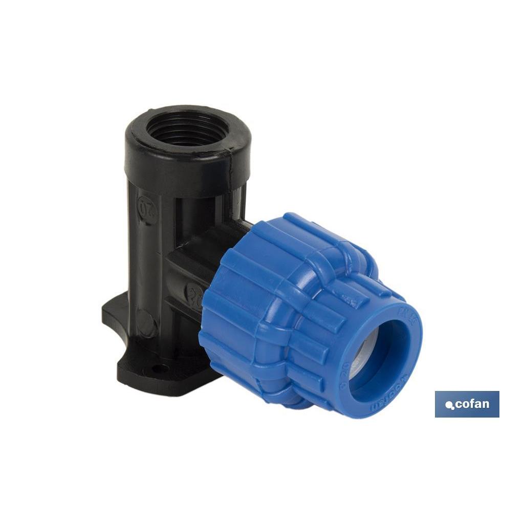 COFAN - Codo 90° para grifo con rosca hembra PP PN16 | Diferentes medidas