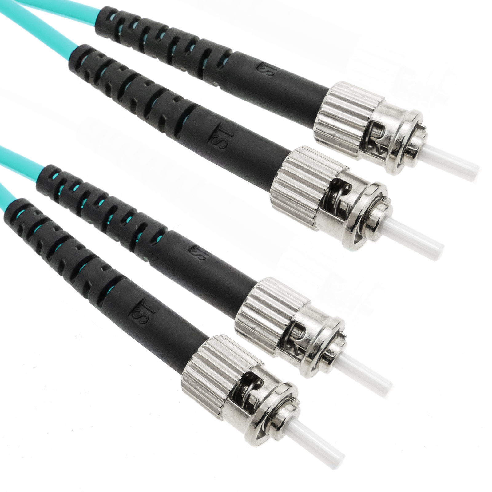 Cable de fibra óptica ST/PC a ST/PC multimodo duplex 50/125 de 75m OM3 - BeMatik