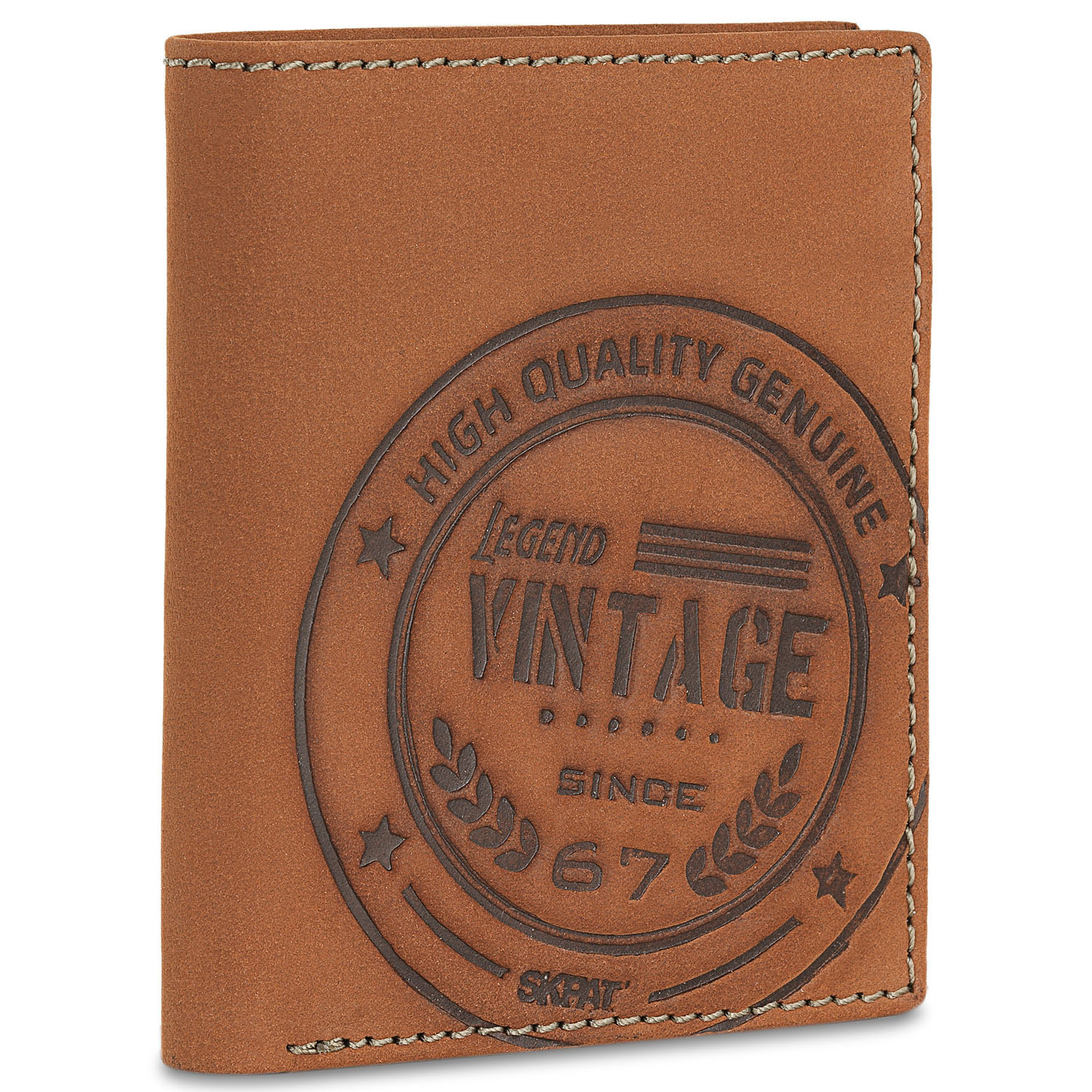 Carteras Para Hombre Piel - Cartera Hombre Marca SKPAT - Billeteras Para Hombre Con Compartimento Para Tarjetas - Monedero Hombre Piel Autentica Con Cremallera - Cartera Tarjetero Hombre RFID 204320