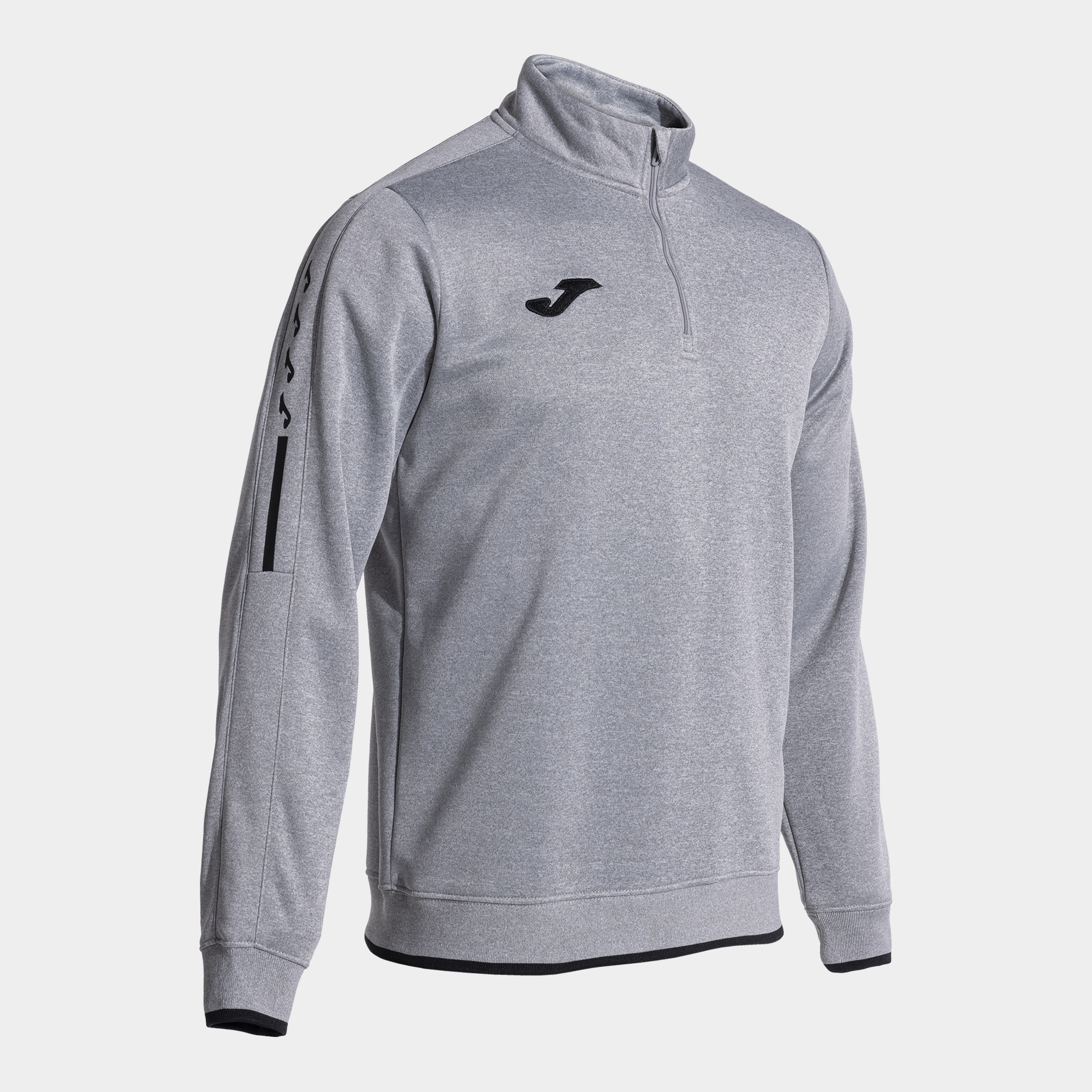Sudadera Básica Entrenamiento Hombre Joma Olimpiada 103708 Gris Melange Negro 251 Confortable