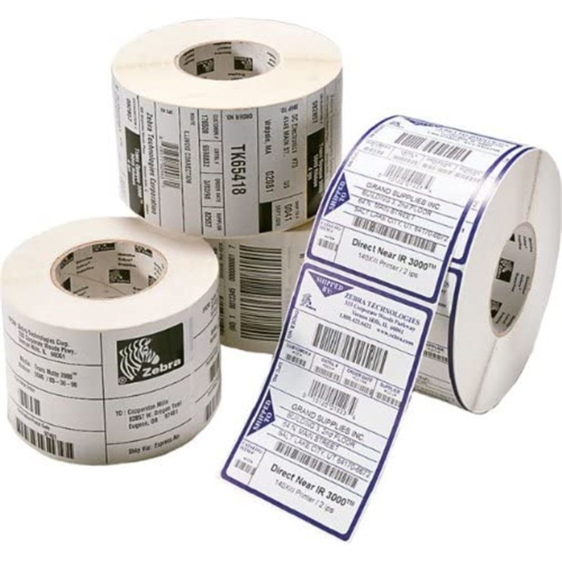 Rollo Etiquetas Zebra Z-Select 102X76Mm 930 Etiquetas Eje 25Mm Tranf.Termica Blanco
