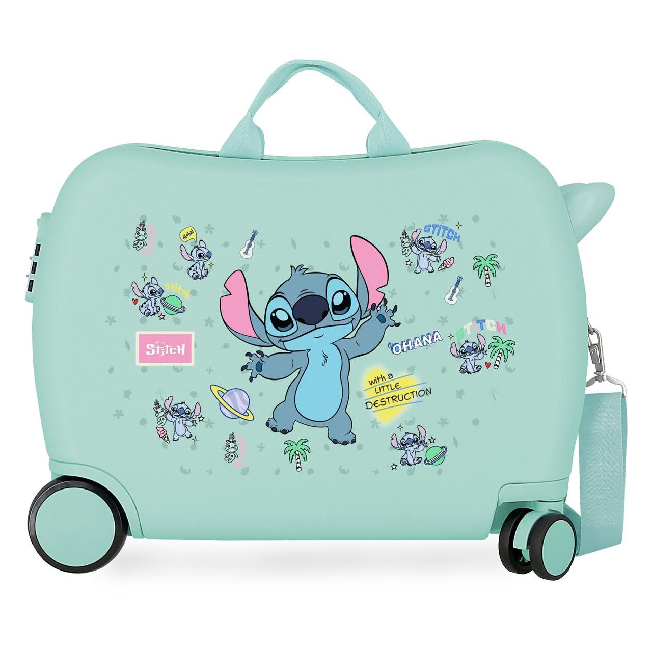 Maleta Infantil Disney Stitch little destruction turquesa 38x50x20cm