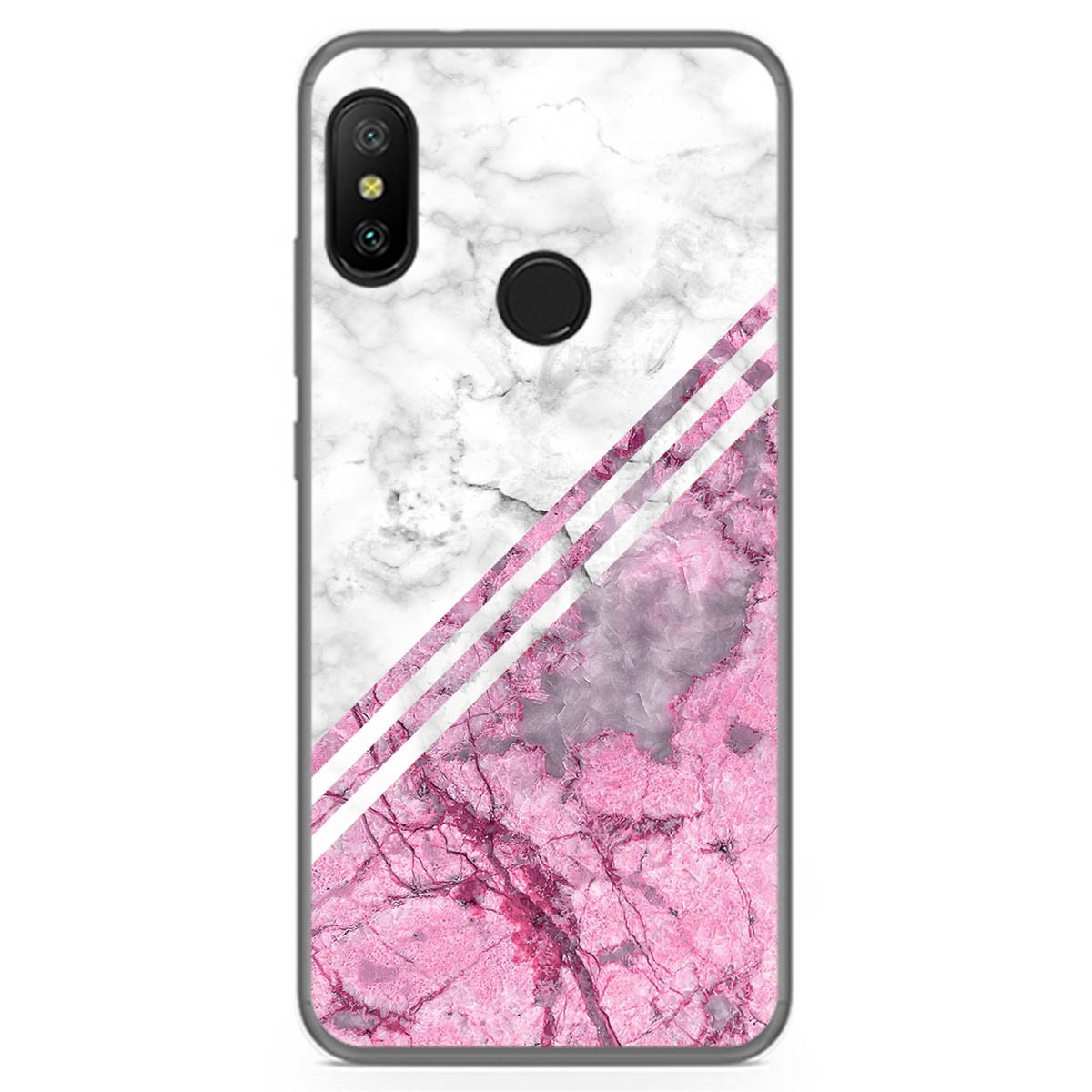 Tumundosmartphone Funda Gel Tpu para Xiaomi Redmi 6 Pro / Mi A2 Lite diseño Mármol 03 Dibujos
