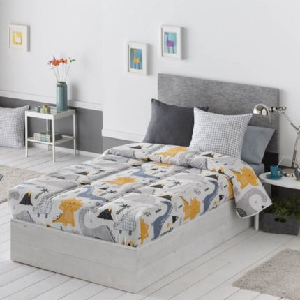 Edredón Ajustable DINOS para Camas Nido - Diseño Divertido y Suave para Pieles Sensibles, de Lanovenanube