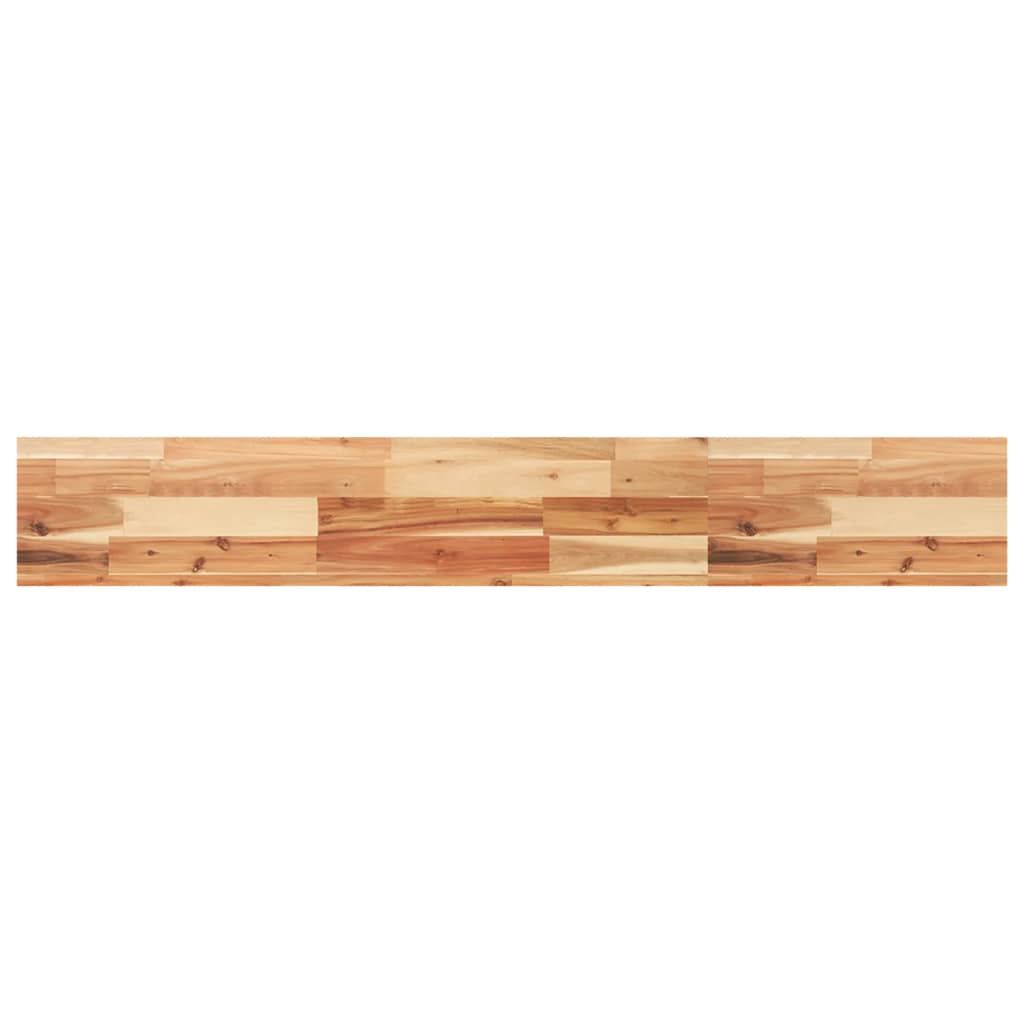 Vidaxl Estante Flotante de Madera Maciza de Acacia con Acabado Al Aceite, 160x20x4cm, Marrón Oscuro - Mueble de Almacenamiento para Oficina, Estudio, Sala de Estar, Dormitorio