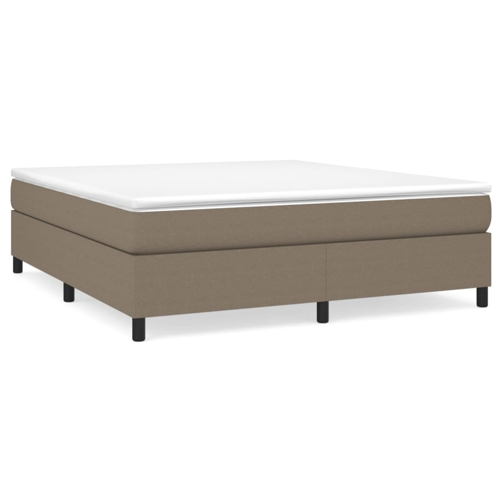 vidaXL Estructura de cama con somier tela gris taupe 180x200 cm
