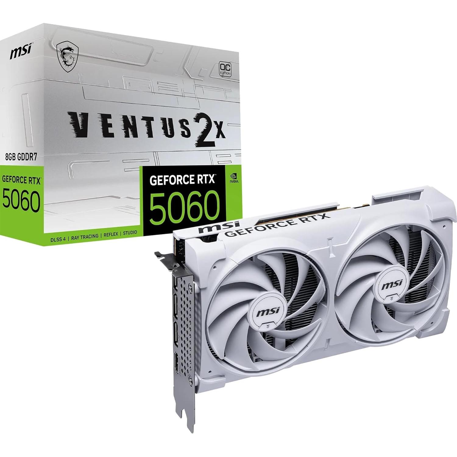 ​MSI GeForce RTX™ 5060 8G Ventus 2X OC White Tarjeta gráfica