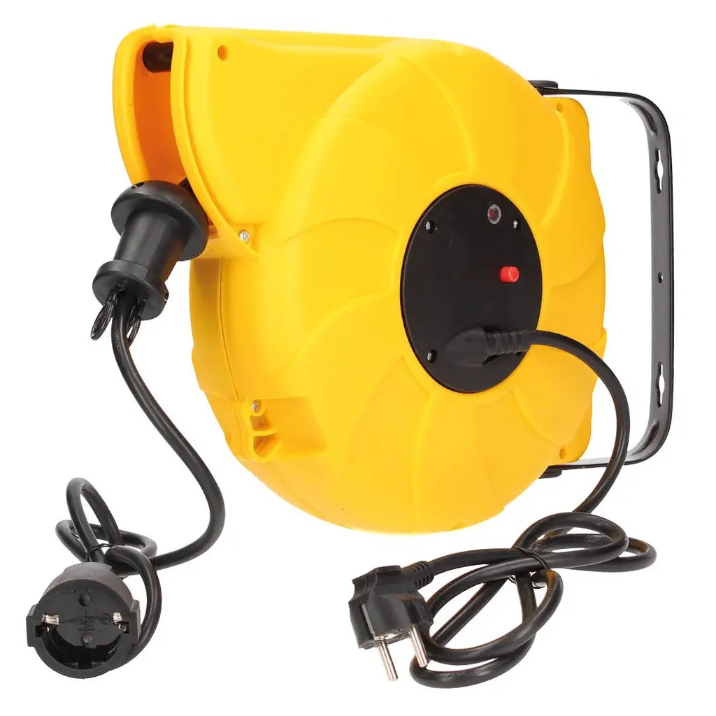 Carrete Enrollacables Alargador Automatico  Enrollable 11m 3x1,5mm 000500879