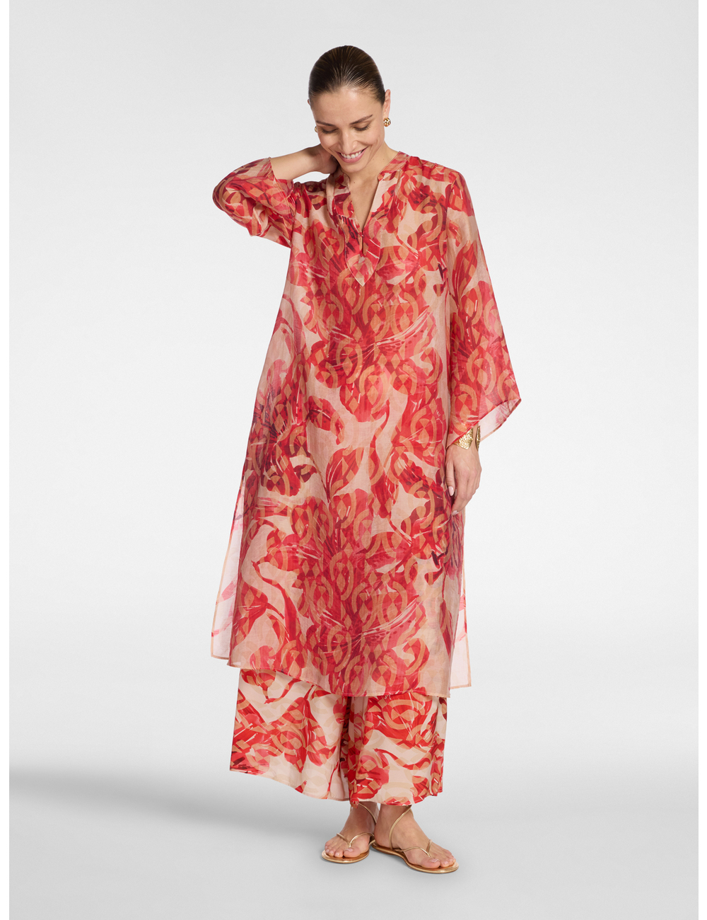 Elena Mirò - Vestido largo estampado