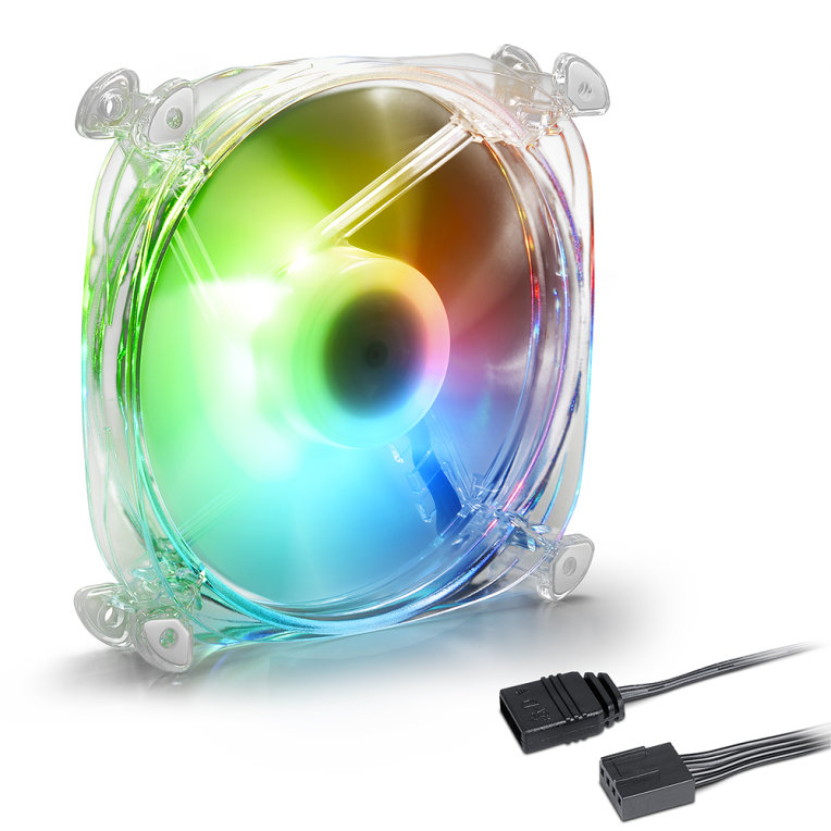 Ventilador caja sharkoon shark disc 120x120x 25,5 mm pwm rgb