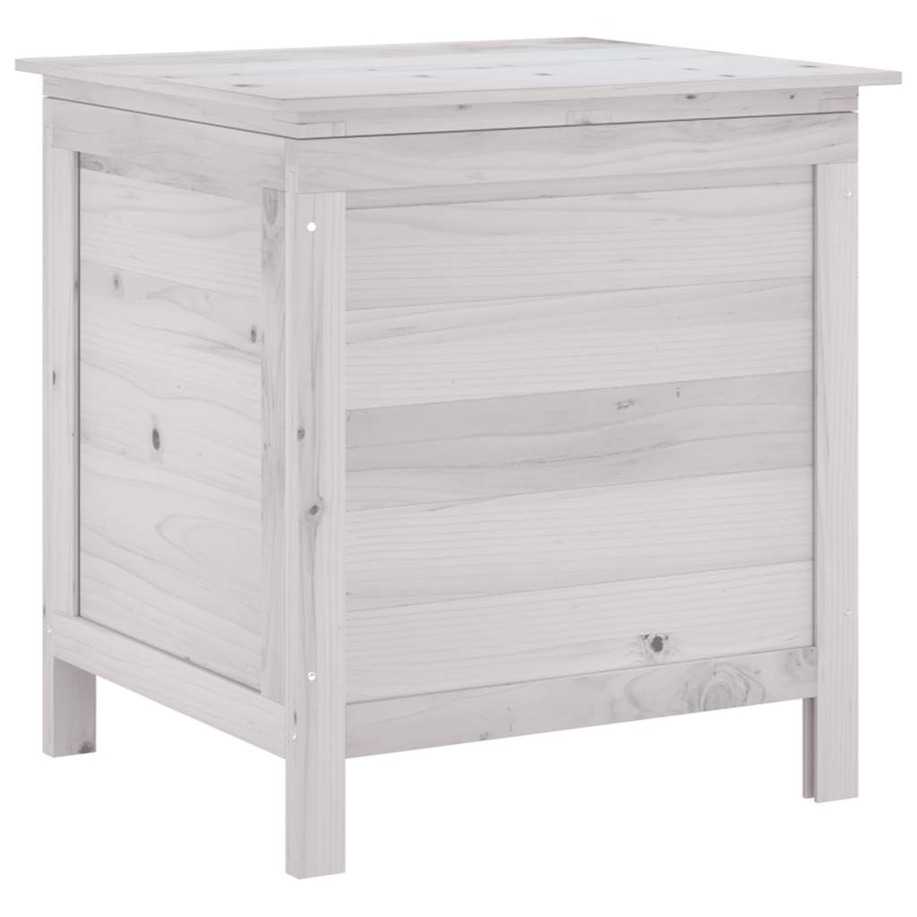 vidaXL Arcón de jardín madera maciza abeto blanco 50x49x56,5 cm