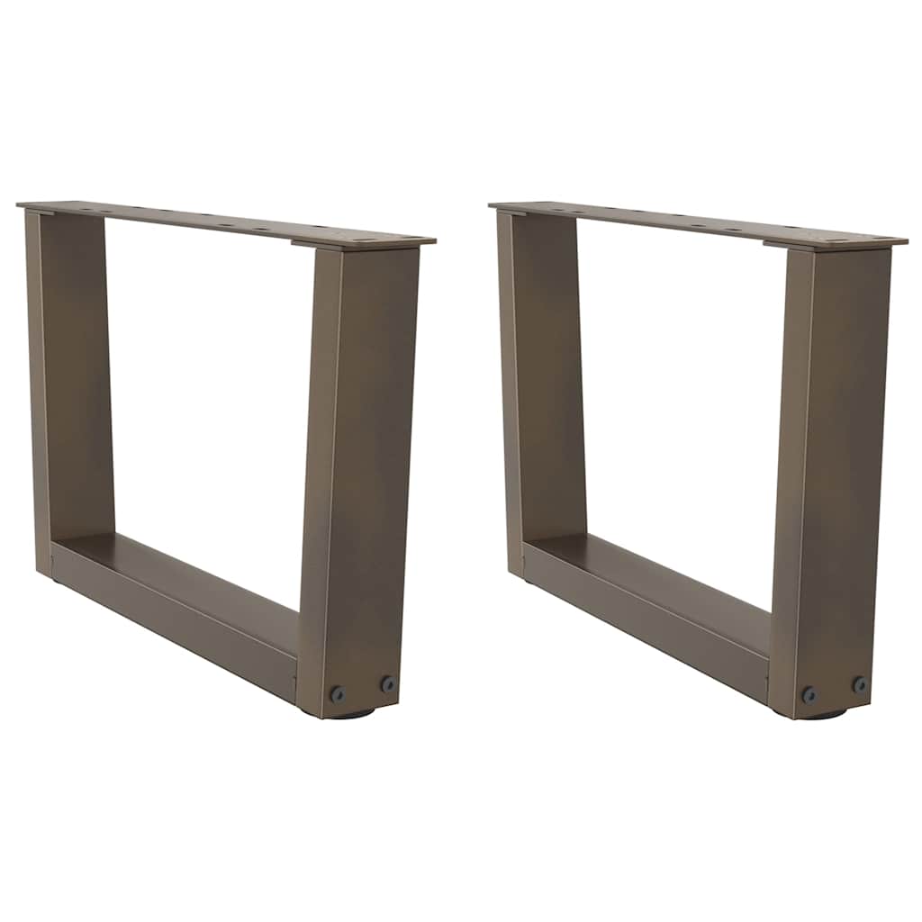 vidaXL Patas para mesa de centro en forma de V (2 unidades) 50 x (30-31,3) cm, acero