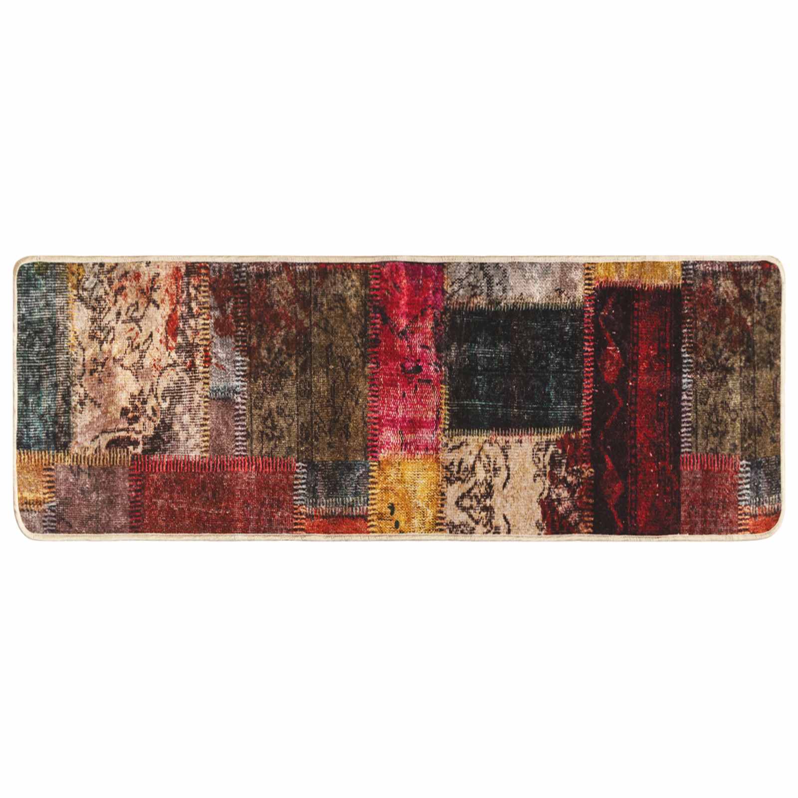 vidaXL Pasillo de alfombra MARSA Poliéster y PVC 100 x 350 cm Multicolor