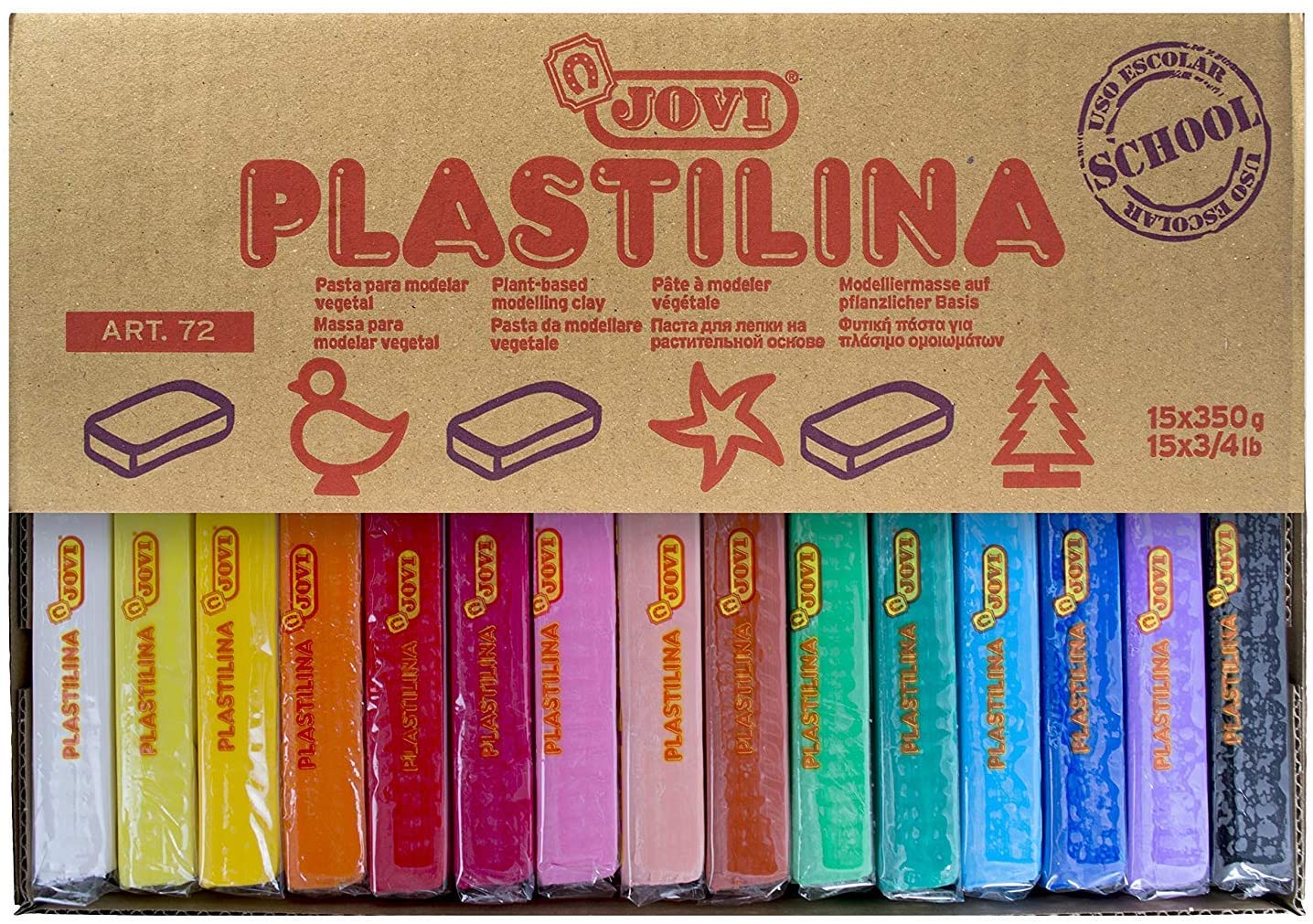 Jovi - C. 10U PLASTILINA JOVI 150GR STDO 71/10S