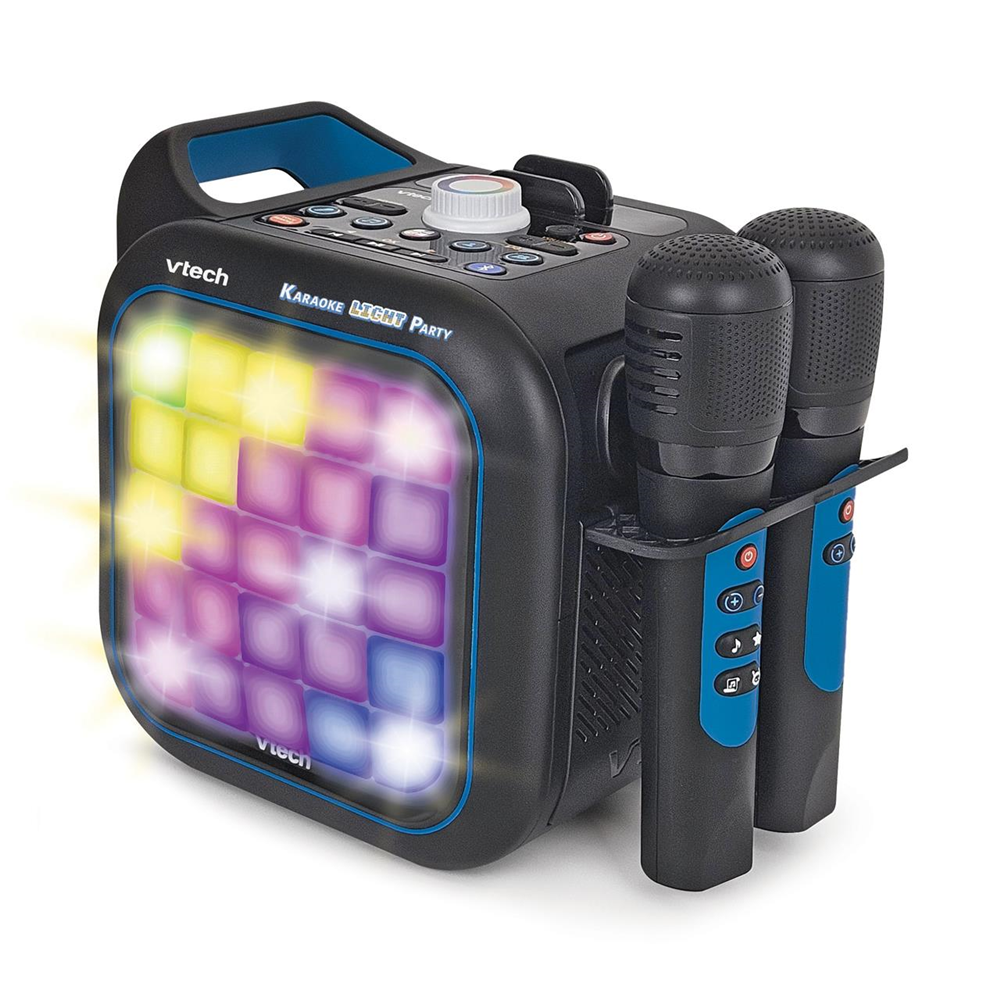 Karaoke light party Duo Disco edition.Con conexión y altavoz bluetooth, dos microfonos, 5 modos de juego y control de volumen. 35x20x27,9 cm (Vtech 80-581767)