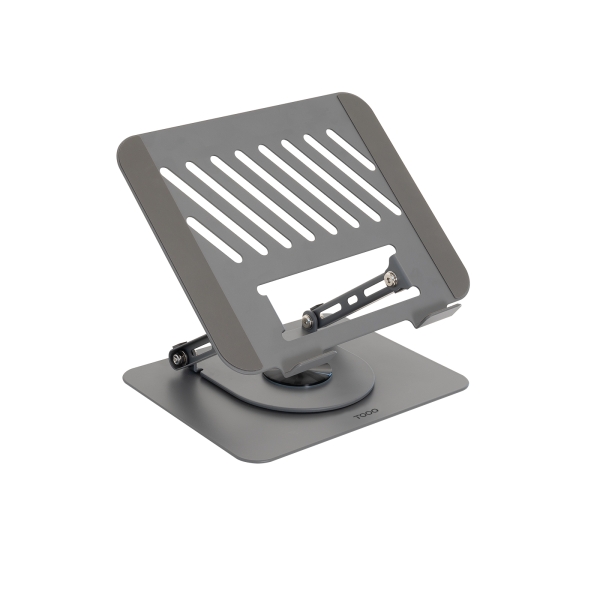 Tooq ph-dafne-g soporte de sobremesa para portatil - de 11” a 17” - acero - rotacion 360 - plegable y portatil - estable y antideslizante - ajustable - color gris oscuro