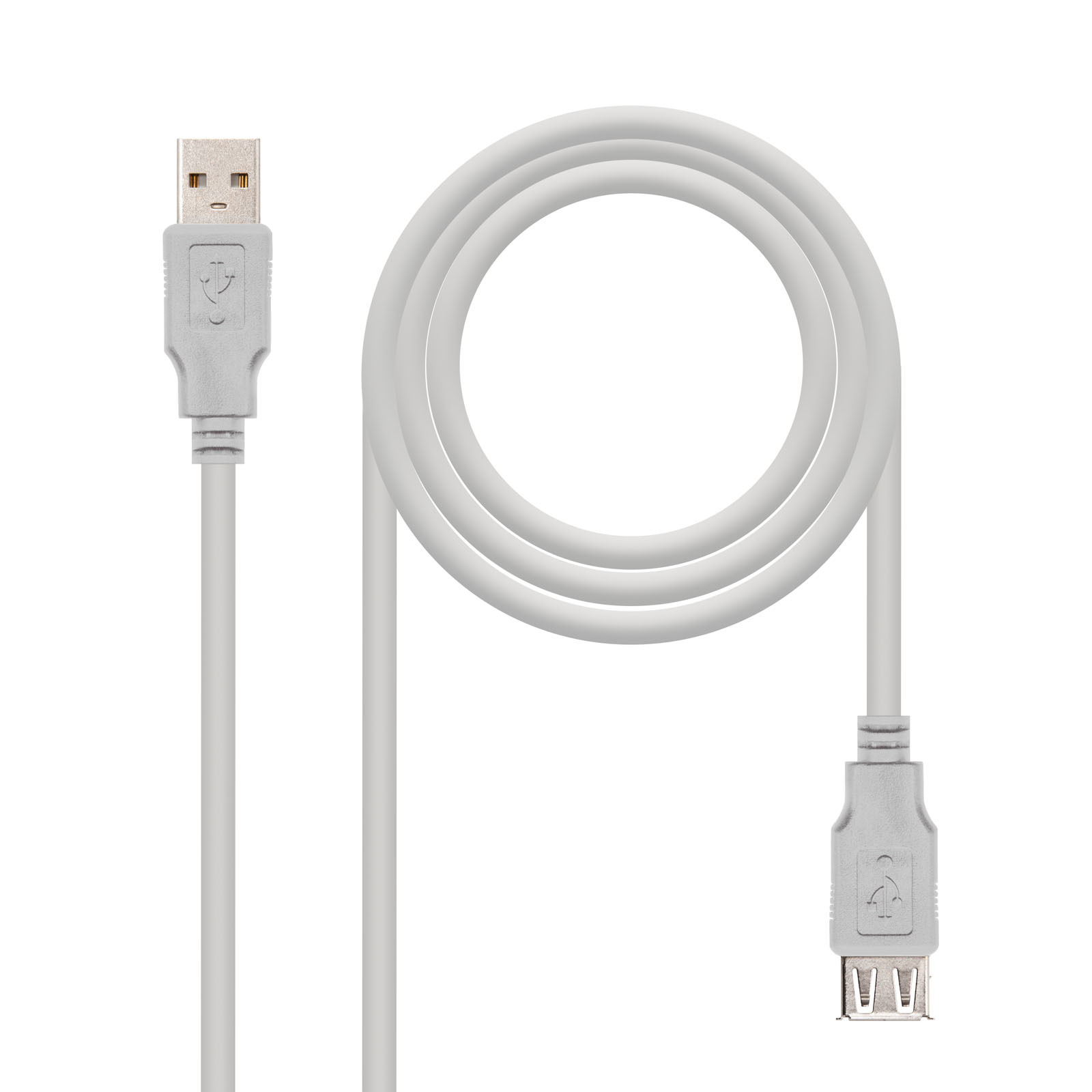 NanoCable 10.01.0203 - Cable USB 2.0, Tipo A/MA/H - Beige