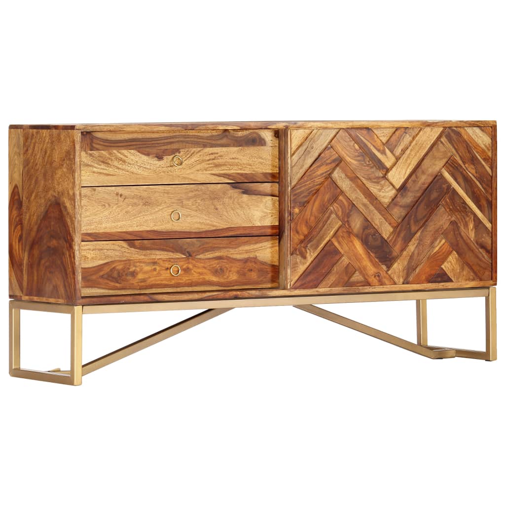 vidaXL Aparador de madera maciza de acacia 118x30x60 cm