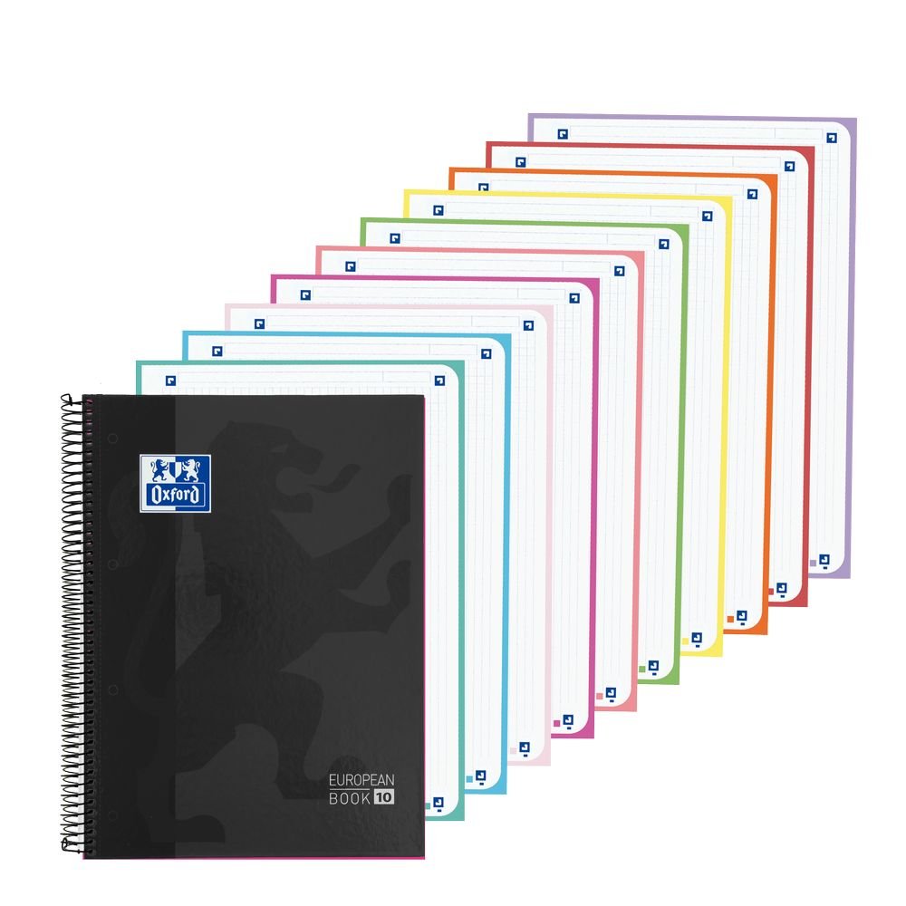 OXFORD BLOC A4+ EUROPEANBOOK10 CUADRO 5X5 200H CLASSIC NEGRO OXFORD